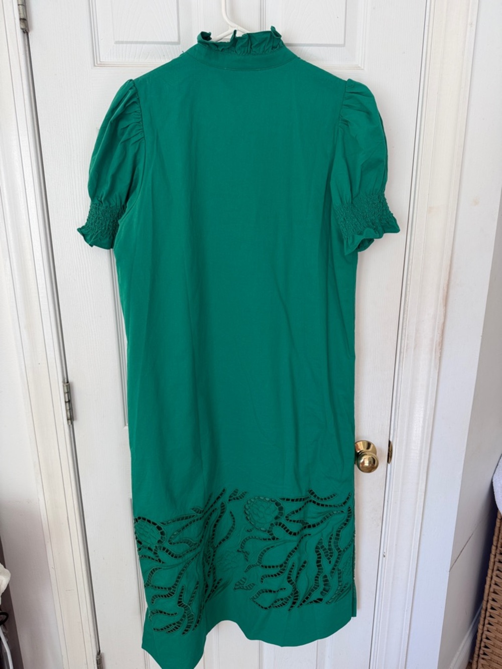 Tuckernuck Emerald Green Puff Sleeve Eliza Dress - Picture 4 of 5